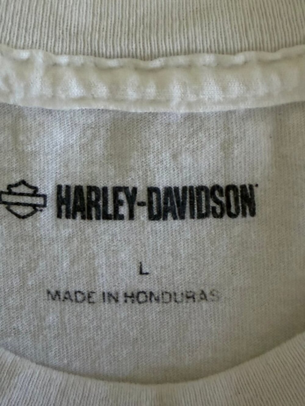 Harley Davidson White Graphic Checkerboard Logo Tee - Picture 5 of 5